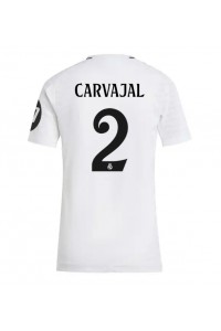 Real Madrid Daniel Carvajal #2 Jalkapallovaatteet Naisten Kotipaita 2024-25 Lyhythihainen